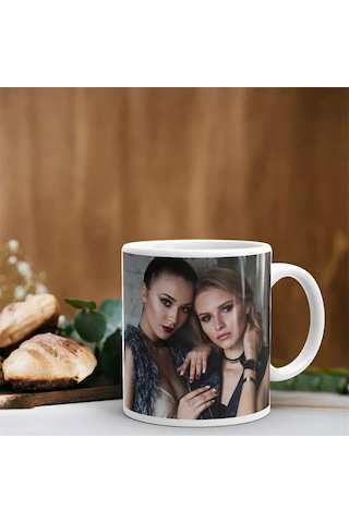 Kişiye Özel Fotoğraflı Kupa Bardak Siyah