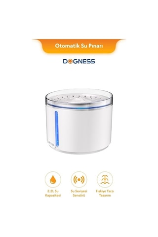 Dogness D09 Akıllı Otomatik Su Pınarı 2.2 L Beyaz - Evcil Dostlar İçin Taze Ve Sağlıklı Su