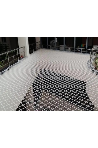 Nzl File Ambalaj Balkon Filesi - Güvenlik Filesi - 10 CM Gözenek - 6 MM İp - Merdiven - İnşaat Filesi - Balkon Ağ