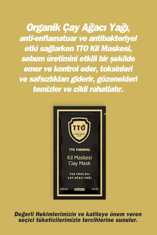 Tto Thermal Çay Ağacı Yağı Kil Maskesi 10 ML
