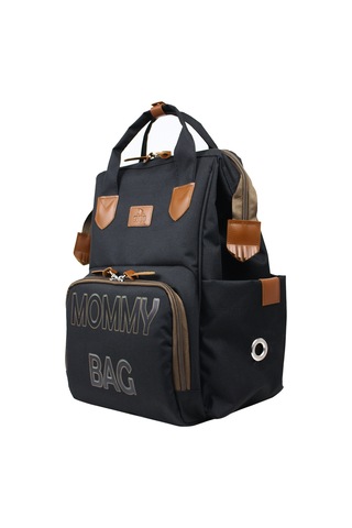 Stylo Doce Mommy Bag Anne Bebek Bakım ve Sırt Çantası Siyah Baskılı Siyah