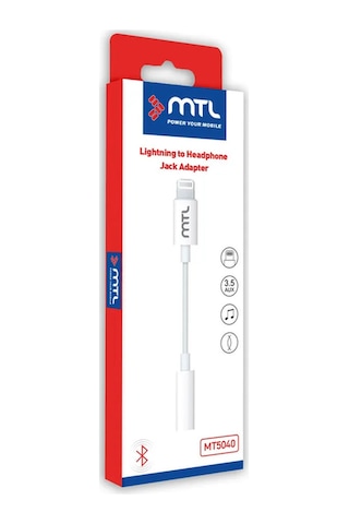 Lightning To 3.5mm Kulaklık Jack Adaptör Apple Uyumlu iPhone Ses Dönüştürücü Aux Çevirici Mt5040