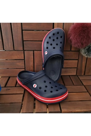 Akınalbella Akınal Bella Unisex Sabo Terlik Hastane Terliği Lacivert-kırmızı Çok Renkli
