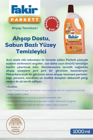 Fakir Parkett Nano Teknolojili Ahşap Temizleyici 1 L