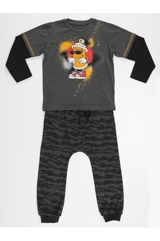 Denokids Mushi Spray Kamuflaj Erkek Çocuk Pantolon Takım Çok Renkli