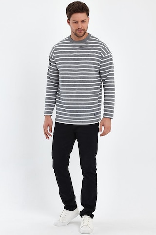 Alexander Gardi Alexandergardı Çizgili Comfort Fit Basic Sweatshirt B23-00158 001