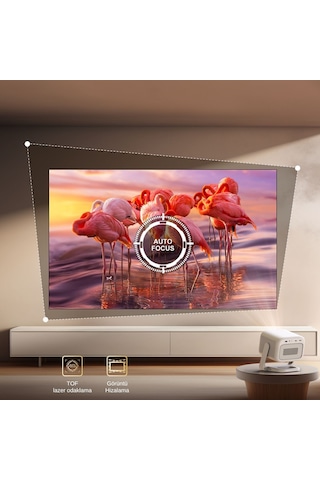 Byintek U90 Max 700 Ansı Bataryalı Taşınabilir Full Hd Projeksiyon Cihazı Android Google Tv Lisanslı Wi-fi