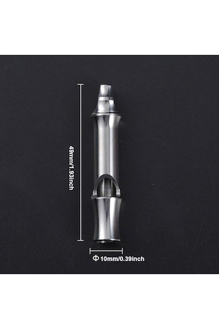 Geeksen Titanyum Düdük - 120db Yüksek Ses, Kamp Ve Spor İçin Taşınabilir Metal Düdük