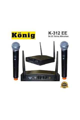 König K-312 Ee Iki El Telsiz Mikrofon