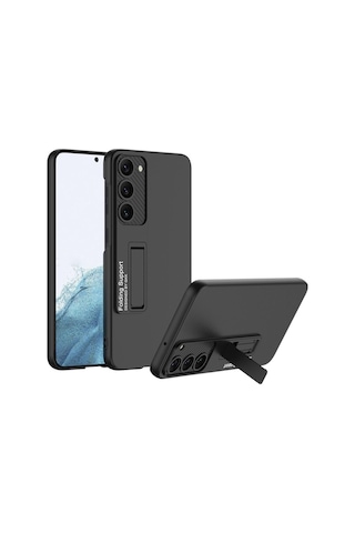 Samsung Galaxy Uyumlu S23 Kılıf Zore Standlı Ays Kapak Siyah
