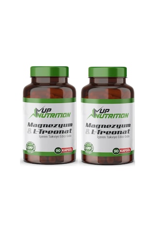 Nutrition Magnesium L-threonate Magnezyum L-treonat 2000 Mg 90 Kapsül Vegan X 2 Adet