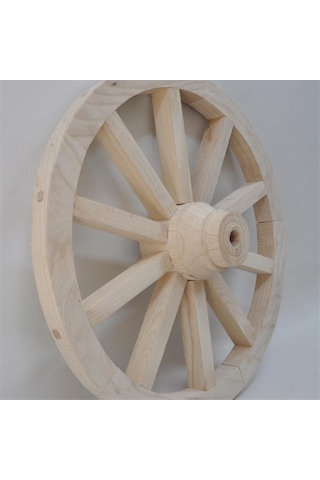 Otantik Ahşap At Arabası Tekeri 60 Cm. Duvar Dekoru Diğer
