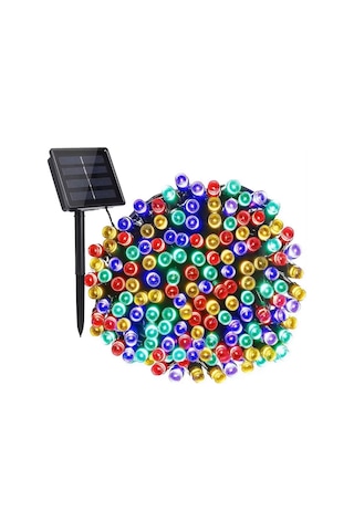 Upway Güneş Enerjili 10m Rgb 100 Led Dizin Bahçe Balkon Teras Dekoratif Aydınlatma RGB