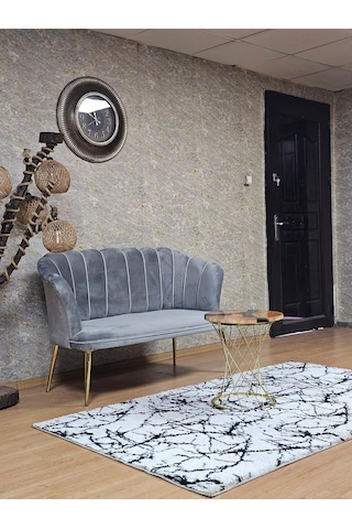 İkili Papatya Çay Seti Koltuk Gold Sivriltme Ayak, Balkon, Salon 001