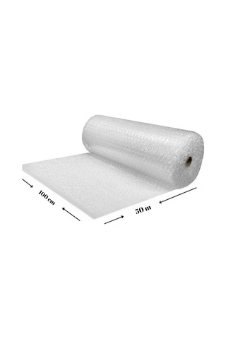 Pat-pat Balonlu Naylon Ambalaj Malzemesi, Çift Katmanlı Hava Kabarcıklı, 100 Cm X 50 M, Taşınma Ve Kargo İçin Koruyucu Paketleme Açık Indigo