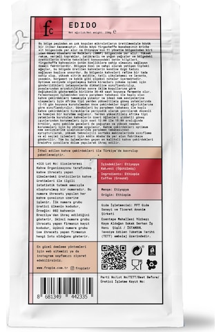 Fropie Nitelikli Kahve Etiyopya Öğütülmüş 250 G