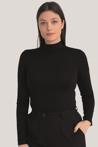 Arma Yıldız Kadın Siyah Balıkçı Yaka Uzun Kollu Body 2'li Paket Siyah