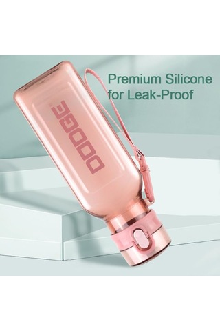 Spor Kare Su Şişesi 24 Oz Yeniden Kullanılabilir İçme Şişesi Taşınabilir Sızdırmaz Bpa İçermeyen Plastik Su Şişeleri Seyahat Piknik Spor Salonu Kamp Okulu Pembe Pembe - Buzmavisi