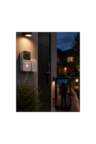 Wifi Akıllı Kapı Zili Gece Görüşlü Kameralı Kablosuz Güvenlik Sistemi Çok Renkli