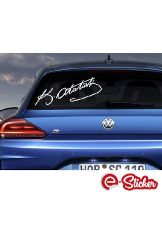 Kemal Atatürk Imza Sticker Oto Sticker