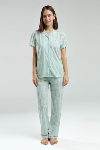 Pierre Cardin Kadın Yeşil Gömlek Pijama Yeşil