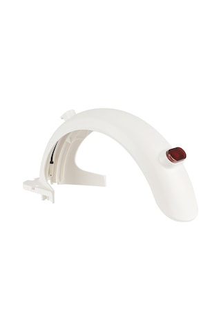 Neevoyu G30 Max Elektrikli Scooter İçin Beyaz Arka Çamurluk Seti: Kırmızı Tutucu, Fren Lambası Ve Kanca - Dayanıklı Abs+pc Malzeme