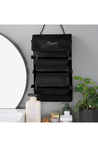 Moveevo 4'ü 1 Arada Makyaj Kozmetik Çantası Tuvalet Çantası Taşınabilir Büyük Kapasiteli Katlanır Depolama