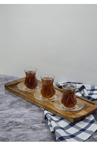 Akasya Sunum Tepsisi - Uzun Sunum Tabağı - 47x17 Cm Ahşap