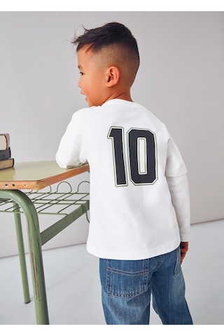 Mayoral Krem Erkek Çocuk Çift Kollu Sweatshirt 4075 Krem