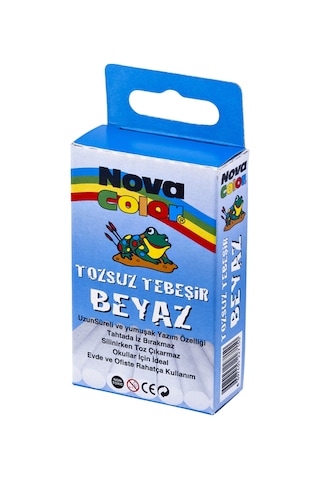 Tebeşir Beyaz 10 Lu Çok Renkli
