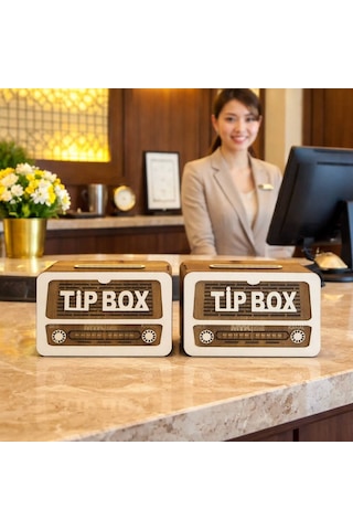 Myk Hediye Ve Sanat Tip Box Bahşiş Kutusu Kumbara 2 Adet Kumbara