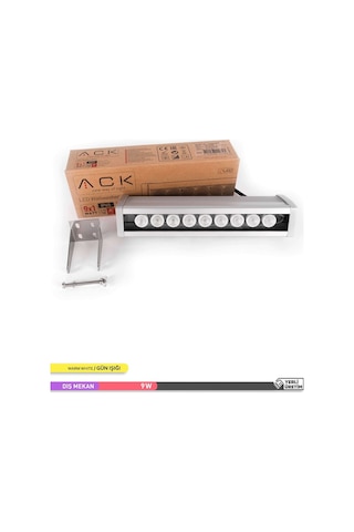 ACK LED Wallwasher 3000K Gün Işığı 9W 276mm