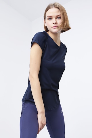Tommy Life İndigo Sırt Pencereli Kısa Kol Standart Kalıp O Yaka Kadın T-shirt - 97101 Indigo