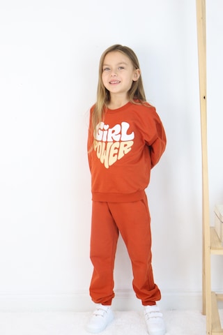Miababy Girlpower Baskılı Takım Kiremit