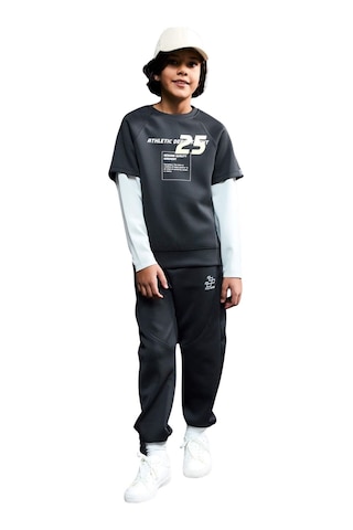 Defacto Erkek Çocuk Oversize Geniş Kalıp Bisiklet Yaka Baskılı Skuba Dalgıç Kumaş Sweatshirt G6140a826spbk81 Siyah-bk81