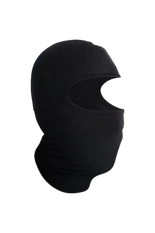 Womanandkids Wak Unisex Düz Siyah Balaklava 1 Adet Tek Beden Viskoz Kask İçi Motosiklet Outdoor Maske