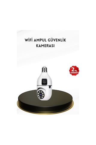 1080p Wifi Ampul Kamera Uzaktan Erişimli Hareket Sensörlü Gece Görüşlü 57585372