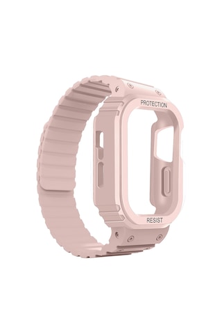 Apple Watch 7 41mm Kd-142 Airbag Tasarımlı Kasa Koruyuculu Silikon Kordon