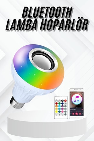 Tek Najma Lamba Hoparlör Ampül Görünümlü Renk Değiştirebilen Android Ve Apple iOS Uyumlu Yeni