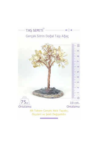Gerçek Sitrin Doğal Taşı Ağaç