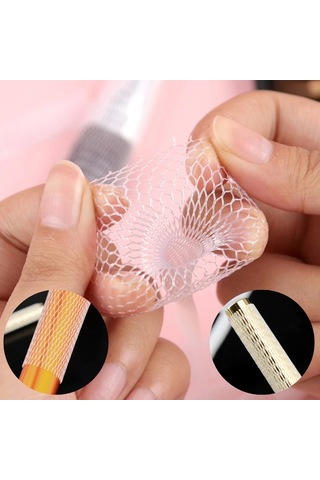 Biishe Makyaj Far Allık Kontür Eyeliner Fırça Malzemeleri Ürünleri Koruyucu File Kapak Örgü Kılıf S