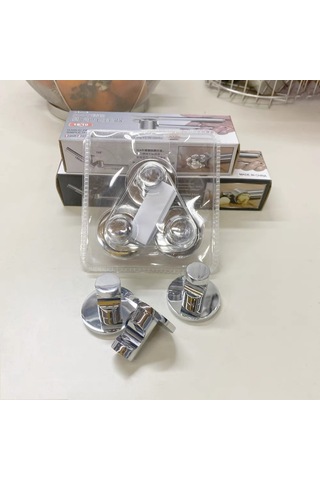 Yunboo Banyo/ Mutfak Otomatik Yapışkan Zincirli Kanca - 3'lü Set, 2 Kg Yük Kapasitesi, Siyah, Çelik Malzeme Siyah