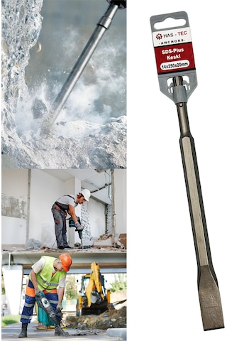 Sds-plus Düz Keski Ucu 14x250x20 Mm Beton Ve Duvar İçin Kırma Ve Kanal Açma Ucu