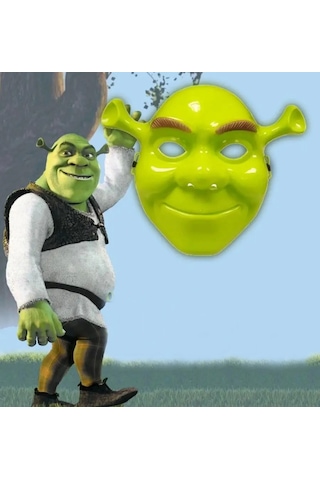 Populermarketim - Yeşil Shrek Maskesi 21x25 Cm Standart