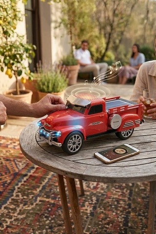Özel Üretim Yenilikçi Retro Kamp Bluetooth Hoparlör Pickup D54 Kırmızı