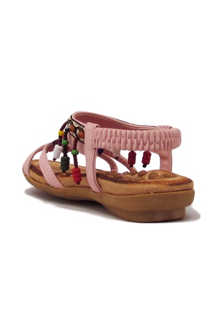 GUJA BLG22Y154 PEMBE KIZ ÇOCUK ARKADAN LASTİKLİ BONCUKLU SANDALET Pembe