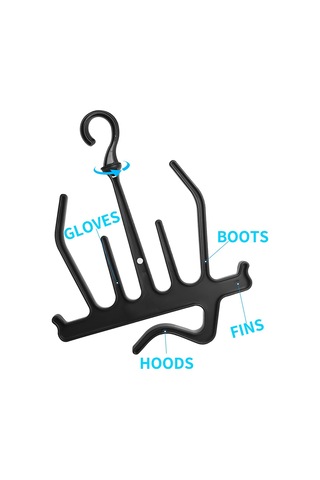 Xiaaokeji Dalış Askısı Kancası Çok İşlevli Kurutma Askısı Tüplü Dalış Siyah