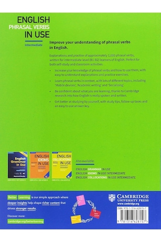English Phrasal Verbs İn Use Intermediate Book With Answers: Vocabulary Reference And Practice