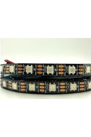 Ws2812b 5v Argb Pixel Şerit Led Adreslenebilir, Ip20, Metrede 60 Led, 5 Metre