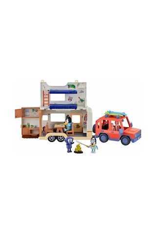 Bluey/13096 Bluey Karavan Maceraları Ve 3 Figürlü Büyük Oyun Seti